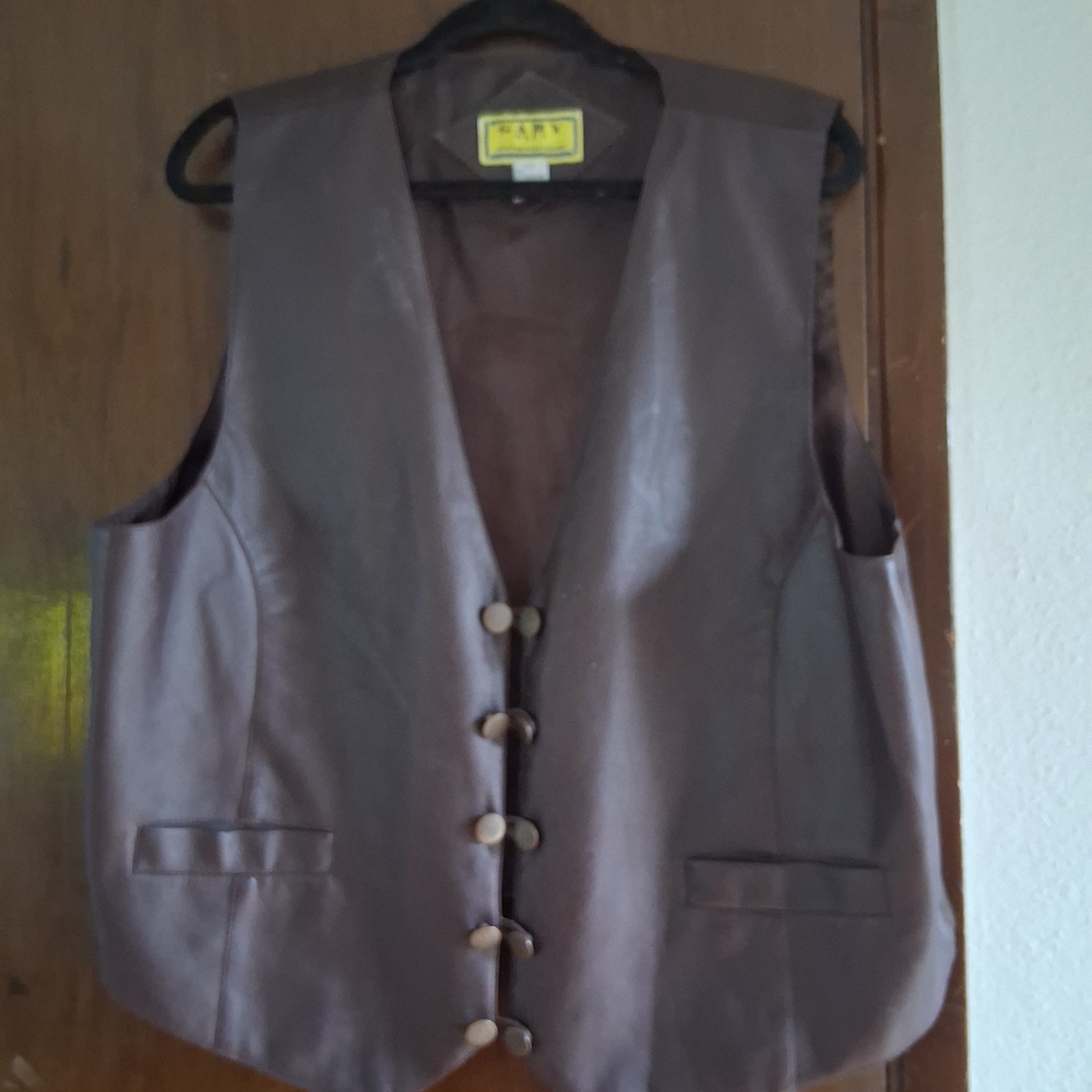 Brown Leather Vest